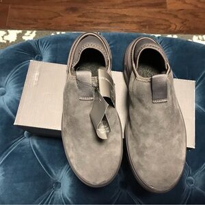 NEW ECCO Women's Street Tray Hygge Slip On Shoes Slippers Gray Nubuck